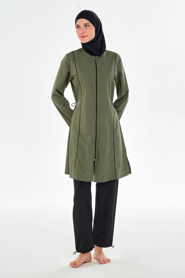 Adasea Women’S Khaki Full-Cover Swimsuit