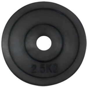 2.5 Kg Black Rubber Plate, 20 Mm Hole