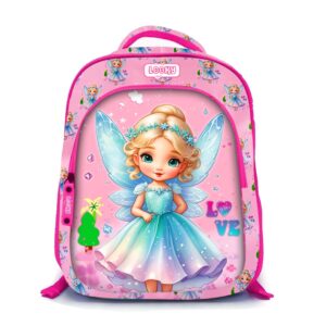 Backpack 16″ 3Zips 3D Design Girl + Key Ring