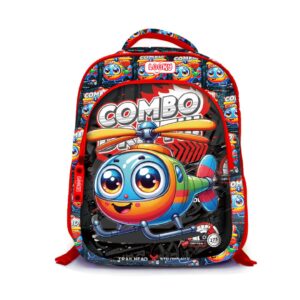 Backpack 16″ 3Zips 3D Design Boys + Key Ring